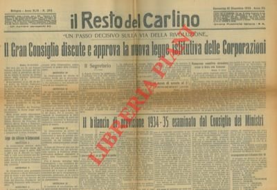 La Legge sulle Corporazioni.