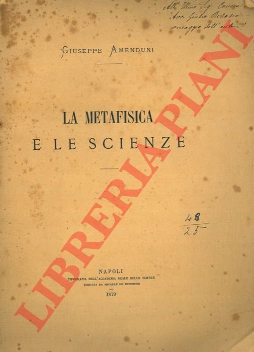 La metafisica e le scienze.