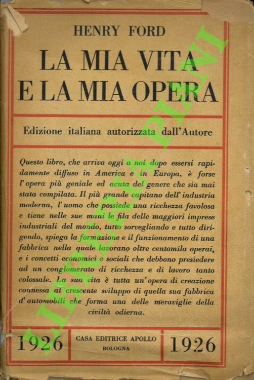 La mia vita e la mia opera.