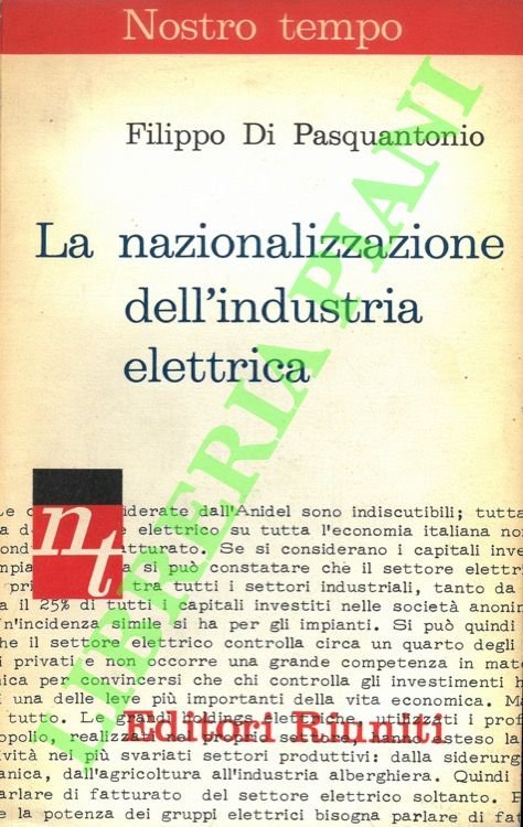 La nazionalizzazione dell'industria elettrica.