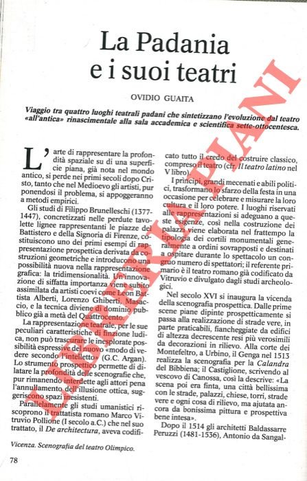 La Padania e i suoi teatri.