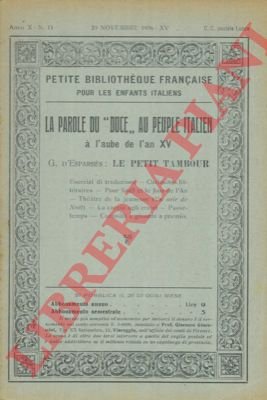 La parole du "Duce" au peuple italien à l'aube de …