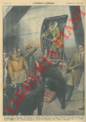 La partenza di tre orsi ammaestrati che, accompagnati dai domatori, …