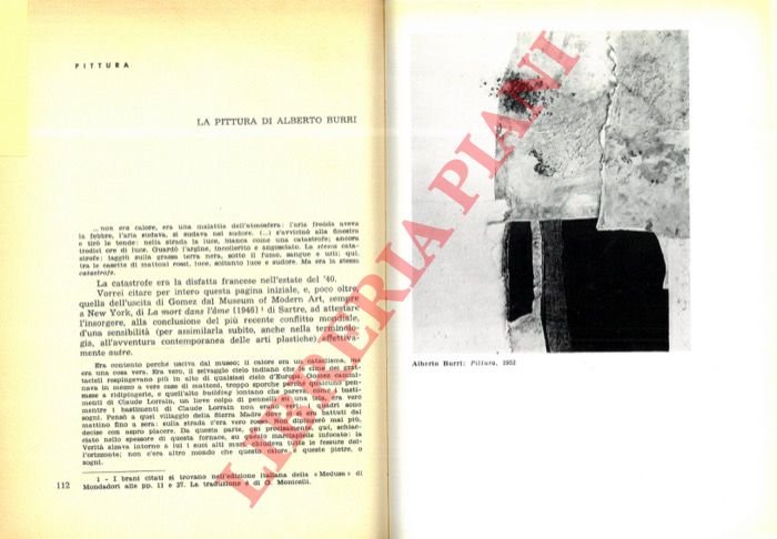 La pittura di Alberto Burri.