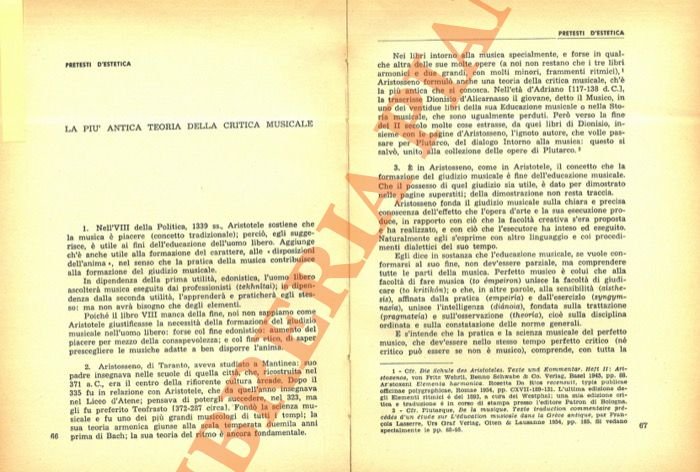 La più antica teoria della critica musicale.