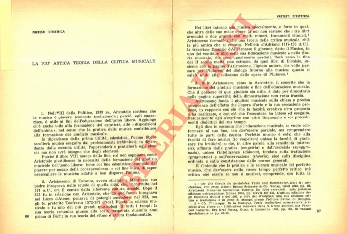 La più antica teoria della critica musicale.