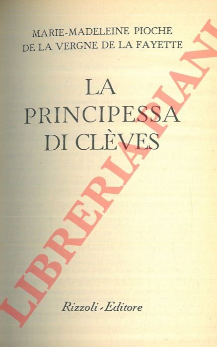 La principessa di Clèves.