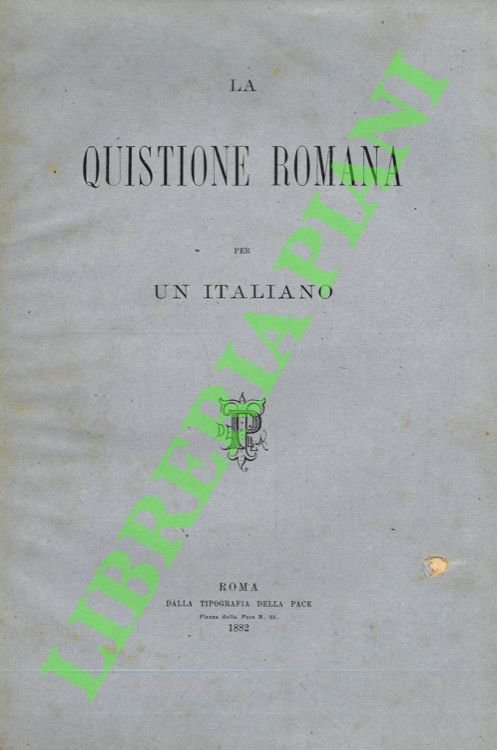 La questione romana per un italiano. | Immagine principale