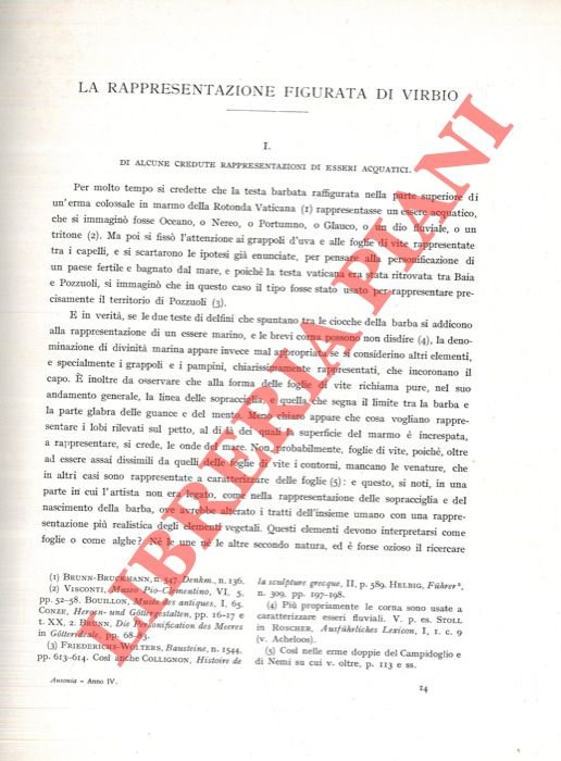 La rappresentazione figurata di Virbio.