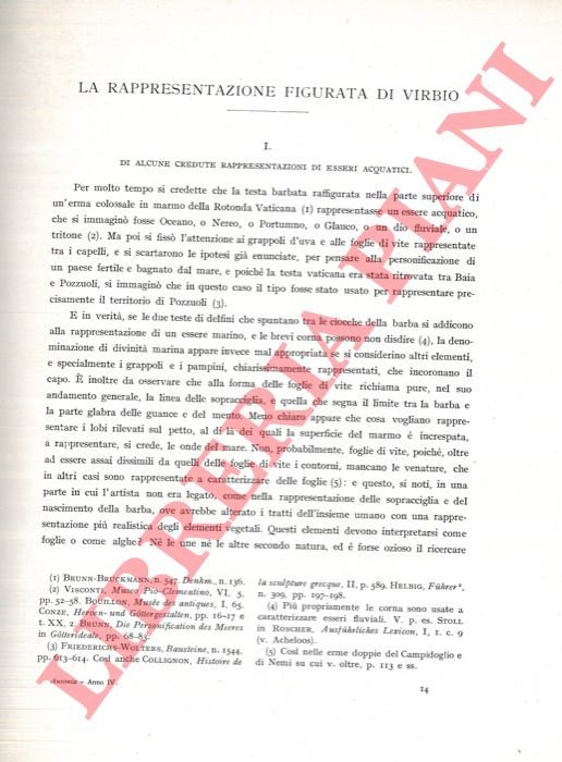 La rappresentazione figurata di Virbio.