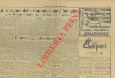 La relazione della Commissione d'indagine per il naufragio dell'aeronave "Italia".