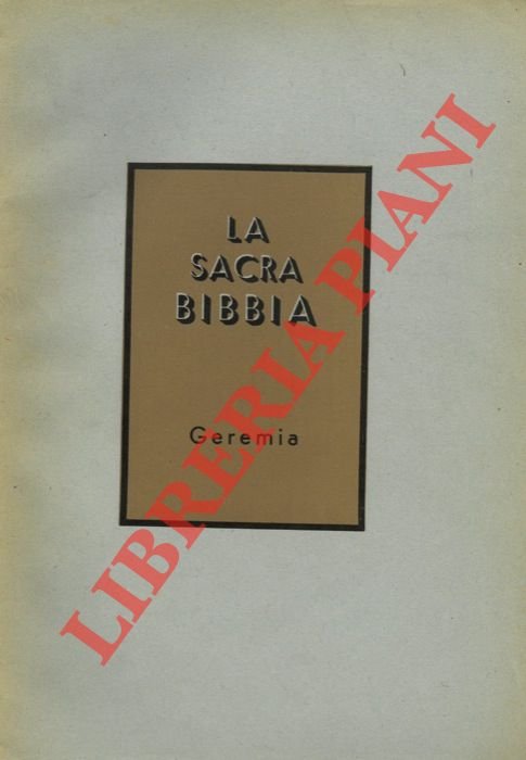 La Sacra Bibbia. Geremia.