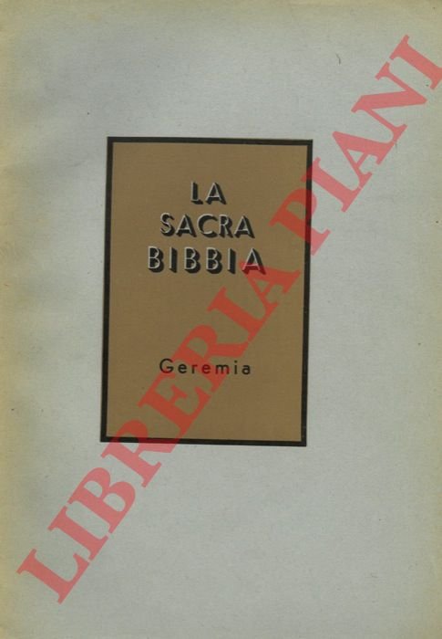 La Sacra Bibbia. Geremia.