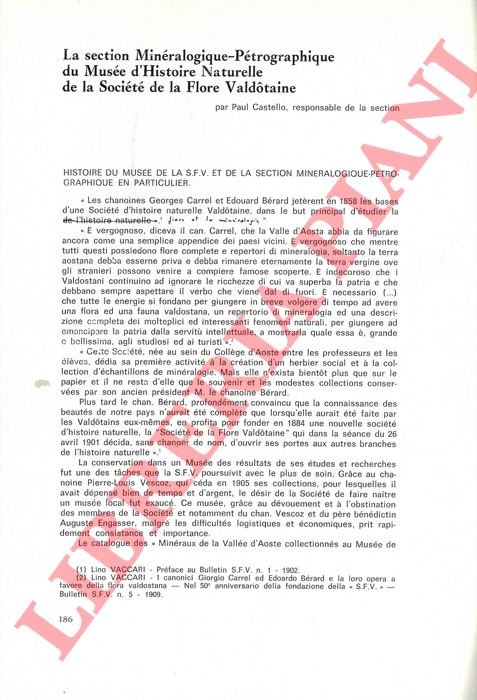 La section Minéralogique-Pétrographique du Musée d'Histoire Naturelle de la Société …