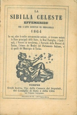 La Sibilla Celeste. Effemeride per l'anno bisestile ed embolismale 1864. | Immagine Gallery 2