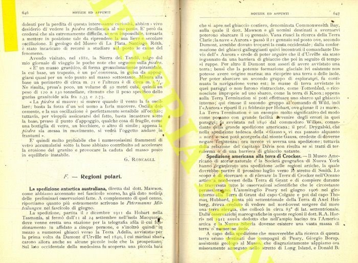 La spedizione antartica australiana. Spedizione americana alla terra di Crocker. …