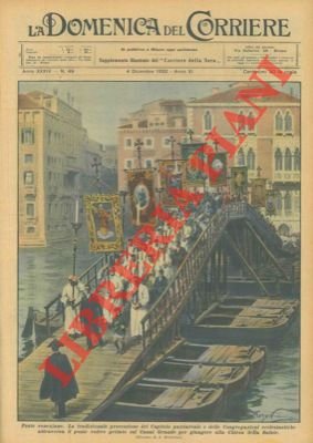 La tradizionale processione attraversa il ponte votivo gettato sul Canal …