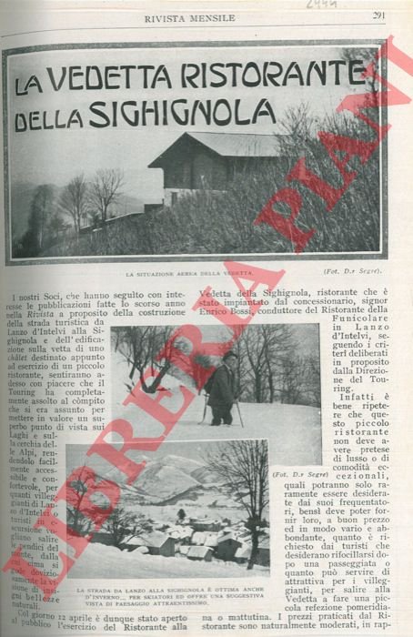 La vedetta ristorante della Sighignola.