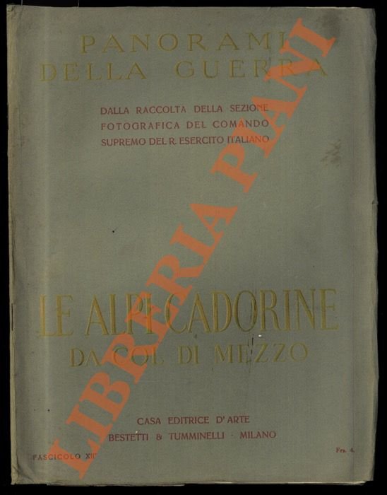 Le Alpi Cadorine da Col di Mezzo. Panorami della guerra.