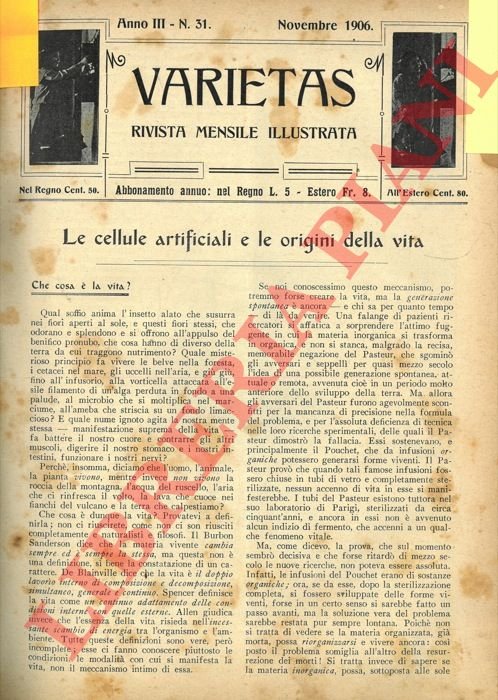 Le cellule artificiali e le origini della vita.