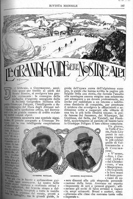 Le grandi guide delle nostre alpi.