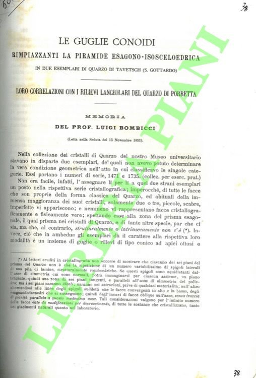 Le guglie conoidi rimpiazzanti la piramide esagono-isosceloedrica in due esemplari …