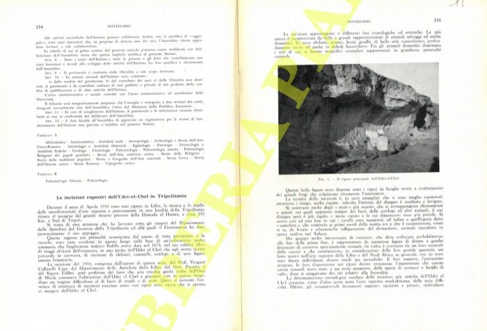 Le incisioni rupestri dell'Udei-el-Chel in Tripolitania.