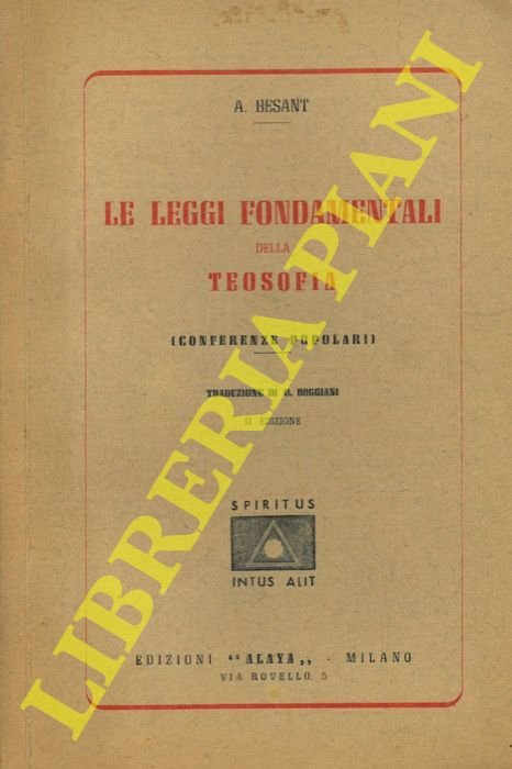Le leggi fondamentali della teosofia (Conferenze popolari).