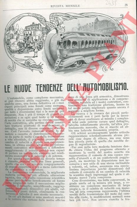 Le nuove tendenze dell'automobilismo.