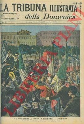 Le onoranze a Crispi a Palermo. L'arrivo.