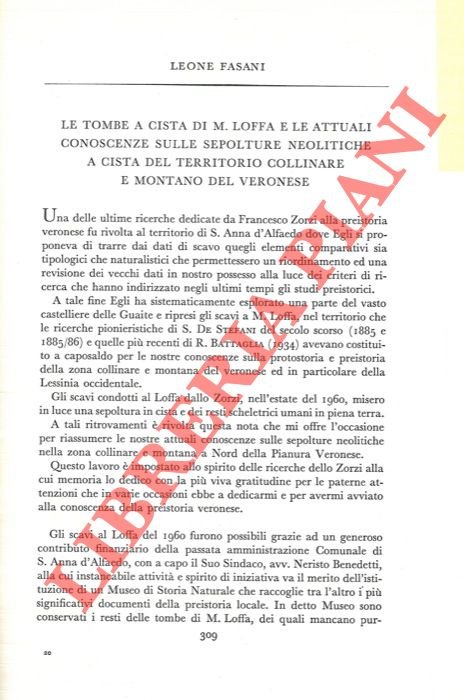 Le tombe a cista di M. Loffa e le attuali … | Immagine Gallery 2