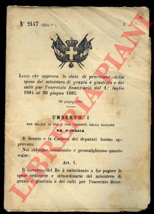 Legge che approva lo stato di previsione della spesa del …