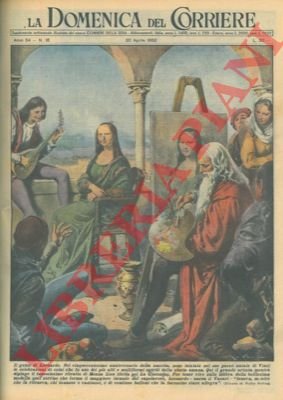 Leonardo da Vinci mentre dipinge il famosissimo ritratto di Monna …