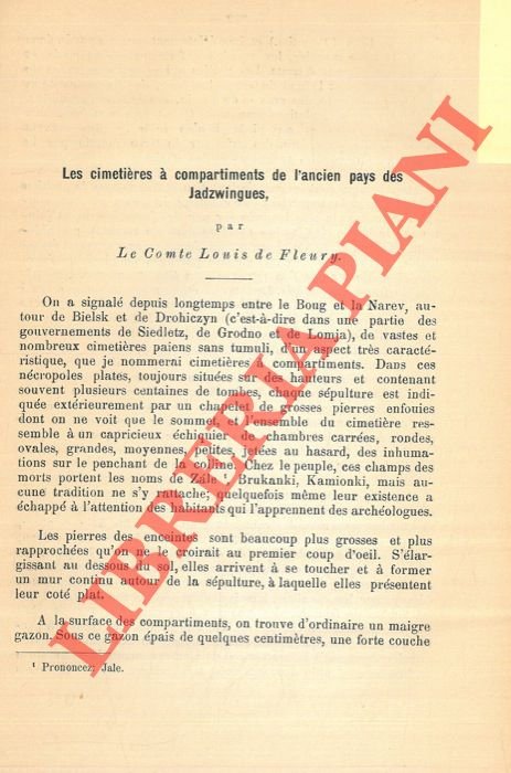 Les cimetières à compartiments de l'ancien pays de Jadzwinges.