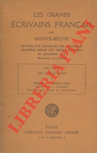 Les grands ecrivains français. XIX siecle. Les romanciers. Vol. II. …