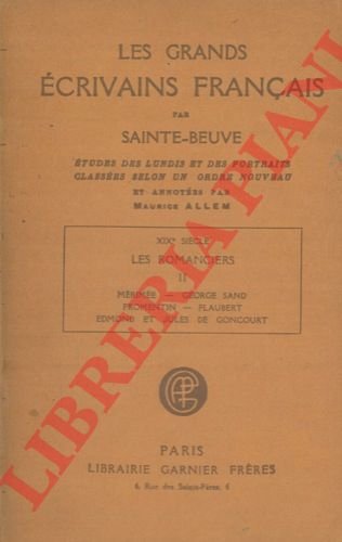 Les grands ecrivains français. XIX siecle. Les romanciers. Vol. II. …
