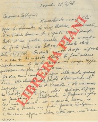 Lettera autografa firmata