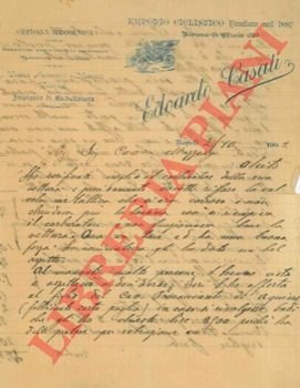 Lettera manoscritta e firmata