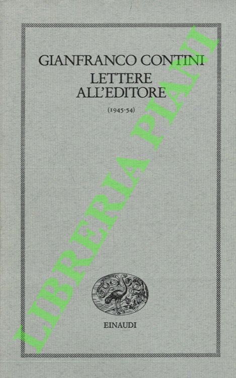 Lettere all'editore (1945-54).