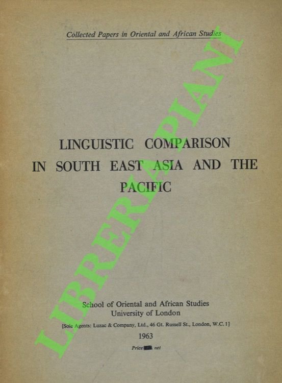 Linguistic Comparison in South East Asia and the Pacific.