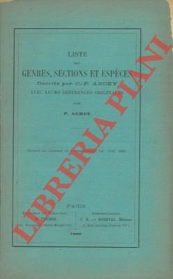 Liste des genres, sections et espèces décrits par C.-F. Ancey …