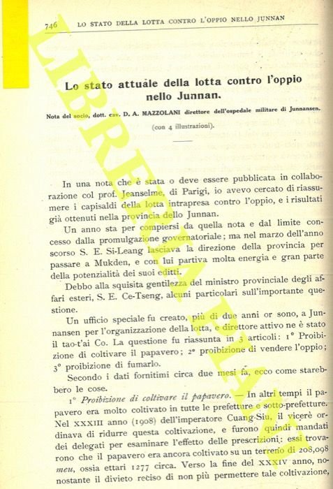 Lo stato attuale della lotta contro l'oppio nello Junnan.