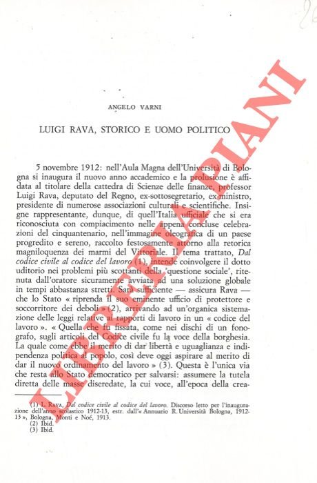 Luigi Rava, storico e uomo politico.
