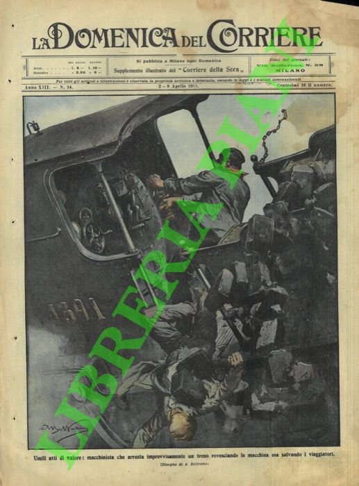 Macchinista arresta il treno rovesciandolo, ma salva i viaggiatori.