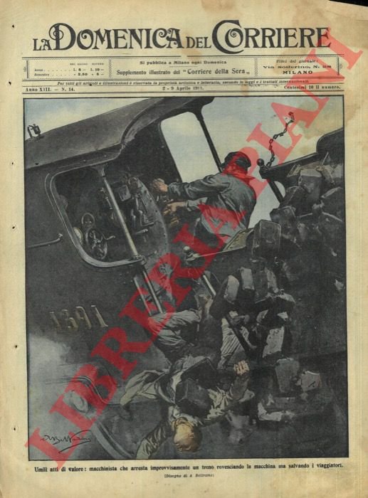 Macchinista arresta il treno rovesciandolo, ma salva i viaggiatori.