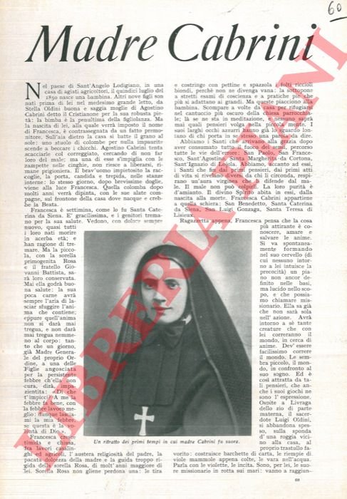 Madre Cabrini.