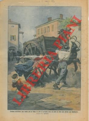 Madre con un bimbo in collo si precipita sotto un …