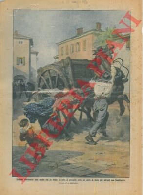 Madre con un bimbo in collo si precipita sotto un …