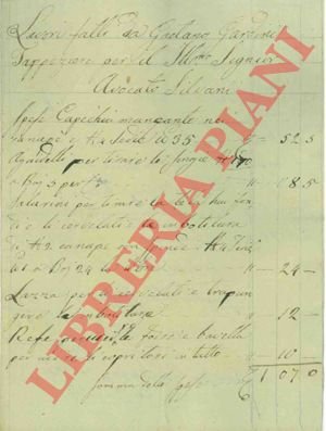 Manoscritti, 1840/60 circa.