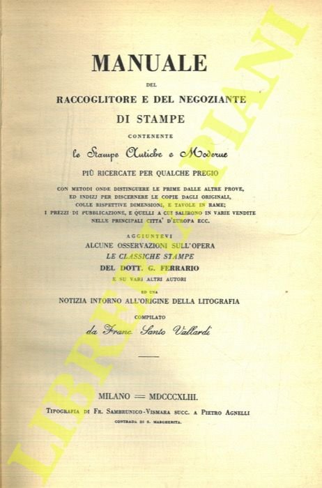Manuale del raccoglitore e del negoziante di stampe contenente le … | Immagine Gallery 2